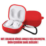 Microsonic Samsung Galaxy Buds 2 için Kılıf Mat Silikon Kırmızı [Buds 2 ile Uyumlu Kılıf - Kırmızı]