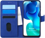 Microsonic Xiaomi Mi 10 Lite Zoom için Kılıf Fabric Book Wallet Lacivert [Mi 10 Lite Zoom ile Uyumlu Kılıf - Lacivert]