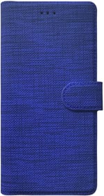 Microsonic Xiaomi Mi 10 Lite Zoom için Kılıf Fabric Book Wallet Lacivert [Mi 10 Lite Zoom ile Uyumlu Kılıf - Lacivert]