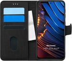 Microsonic Xiaomi Poco X3 GT için Kılıf Fabric Book Wallet Siyah [Poco X3 GT ile Uyumlu Kılıf - Siyah]