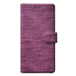 Microsonic Xiaomi Redmi 9A için Kılıf Fabric Book Wallet Mor [Redmi 9A ile Uyumlu Kılıf - Mor]