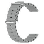Microsonic Xiaomi Watch S3 için Kordon Ocean Band Gri [Watch S3 ile Uyumlu Kordon - Gri]