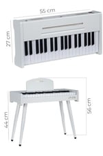 Midex CP-370WH Ahşap Çocuk Piyanosu Pilli 37 Tuşlu Gerçek Piyano Tuşları