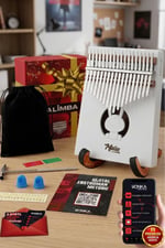 Midex KLX-550-PAK Beyaz Renk Gerçek Ağaç Kalimba 17 Tuşlu Full Set - Seçenekler: KLX-550-PAK, KLX-540, KLX-540-PAK, KLX-550, KLX-350-PAK...