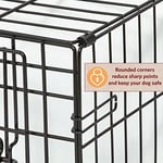 MidWest Homes for Pets Köpek Sandığı Yaşam Aşamaları 36' Çift Kapılı Katlanır Metal Köpek Sandığı | Bölücü Panel, Zemin Koruma Ayakları, Sızdırmaz Köpek Tavası | 90,5 cm x 62,1 cm x 55,7 cm, Orta