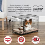 MidWest Homes for Pets Köpek Sandığı Yaşam Aşamaları 36' Çift Kapılı Katlanır Metal Köpek Sandığı | Bölücü Panel, Zemin Koruma Ayakları, Sızdırmaz Köpek Tavası | 90,5 cm x 62,1 cm x 55,7 cm, Orta