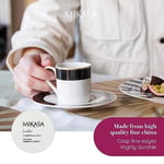 Mikasa Luxe Deco Porselen Espresso Fincanı ve Fincan Tabağı Seti, 2 x Çizgili Desenli Espresso Fincanı ve Tabağı, 100 ml Kahve Fincanı - Hediye Kutusunda - Seçenekler: Klasikler, Çay fincanı ve tabağı