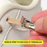 Mıknatıslı Metal Klipsli Lastikli Ayakkabı Bağcığı, Elastik Pratik Akıllı Bağcık, Çocuk, Spor, Günlük Ayakkabı, Bot Bağcığı 1 Çift
