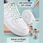 Mıknatıslı Metal Klipsli Lastikli Ayakkabı Bağcığı, Elastik Pratik Akıllı Bağcık, Çocuk, Spor, Günlük Ayakkabı, Bot Bağcığı 1 Çift