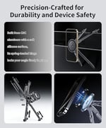 miley Masa için Taşınabilir Katlanabilir Dizüstü Bilgisayar Standı, Katlanabilir Ergonomik, 8 Seviyeli Yükseklik, 13-17 inç Dizüstü Bilgisayarlar, Alüminyum Yapı, Tripod Uyumlu, Taşınabilir, Saklama