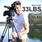 miliboo mtt609 a 168,9 cm taşınabilir alüminyum tripod, 360 derece küre başlı, 1/10,2 cm hızlı değiştirme plakası, DSLR fotoğraf makinesi/Vdeo için, toka ve zemin üzerinde tasarım daha fazla sağlamlık