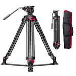 miliboo mtt609 a 168,9 cm taşınabilir alüminyum tripod, 360 derece küre başlı, 1/10,2 cm hızlı değiştirme plakası, DSLR fotoğraf makinesi/Vdeo için, toka ve zemin üzerinde tasarım daha fazla sağlamlık