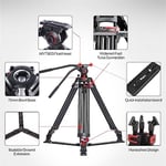 miliboo mtt609 a 168,9 cm taşınabilir alüminyum tripod, 360 derece küre başlı, 1/10,2 cm hızlı değiştirme plakası, DSLR fotoğraf makinesi/Vdeo için, toka ve zemin üzerinde tasarım daha fazla sağlamlık