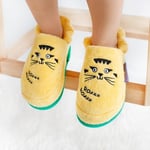 Milk Moo Soft Cuddles Çocuk Ev Terliği, Patenci Çita Desenli,%100 Pamuk Kadife, Kaydırmaz Taban, 29-30 numara 20 cm