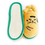 Milk Moo Soft Cuddles Çocuk Ev Terliği, Patenci Çita Desenli,%100 Pamuk Kadife, Kaydırmaz Taban, 29-30 numara 20 cm