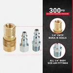 Milton S-210 1/10,2 cm NPT M Style kavrama ve fiş-Set – 12 adet