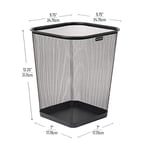 Mind Reader Mesh Çöp Kovası, Atık Kağıt Sepeti, Kare, Ofis, Metal Örgü, 9.8 