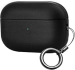 Minesk Airpods 4. Nesil ile Uyumlu Leather Skin Serisi Parmak İzi Tutmayan Dış Yüzeye Sahip ve Mükemmel Koruma Sağlayan Orta Sertlikte Silikon Kılıf (Siyah, Airpods  - Seçenekler: Airpods 3, Airpods 4
