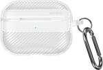 Minesk Airpods Pro 2 ile Uyumlu Fiber Karbon Görünümlü Şeffaf Silikon Kılıf Tam Oturan Mükemmel Kalıp ve Göz Alıcı Şık Tasarım (Airpods Pro 2)