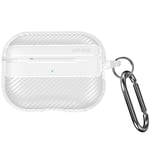 Minesk Airpods Pro 2 ile Uyumlu Fiber Karbon Görünümlü Şeffaf Silikon Kılıf Tam Oturan Mükemmel Kalıp ve Göz Alıcı Şık Tasarım (Airpods Pro 2)
