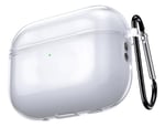 Minesk Airpods Pro 2 ile Uyumlu Şeffaf Cyrstal Clear Ultra Berrak Silikon Kılıf - Alt Üst Ayrı (Airpods Pro 2)