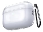 Minesk Airpods Pro 2 ile Uyumlu Şeffaf Cyrstal Clear Ultra Berrak Silikon Kılıf - Alt Üst Ayrı (Airpods Pro 2)