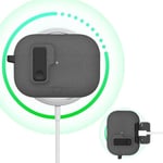Minesk Airpods Pro 3 ile Uyumlu Fabric Serisi Özel Kilitli Tasarım ve Kumaş Yüzeyli Kılıf Darbelere Karşı Koruyucu Kapak (Gri, Airpods Pro  - Seçenekler: Airpods Pro 2, Airpods Pro 3 (2025), Airpods 4