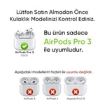 Minesk Airpods Pro 3 ile Uyumlu Fabric Serisi Özel Kilitli Tasarım ve Kumaş Yüzeyli Kılıf Darbelere Karşı Koruyucu Kapak (Gri, Airpods Pro  - Seçenekler: Airpods Pro 2, Airpods Pro 3 (2025), Airpods 4
