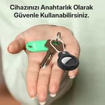 Minesk Airtag ile Uyumlu SuperLock Serisi Kilitli Kılıf ve Darbelere Karşı Ultra Güçlü Koruyucu Anahtarlık (Siyah)
