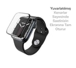 Minesk Apple Watch ile Uyumlu Nano-PPF Ekran Koruyucu Tam Kaplayan Tasarım ve Güçlü Yapışkan (41 MM) - Bedenler: 38 MM, 41 MM
