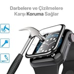 Minesk Apple Watch ile Uyumlu Nano-PPF Ekran Koruyucu Tam Kaplayan Tasarım ve Güçlü Yapışkan (41 MM) - Bedenler: 38 MM, 41 MM