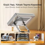 Minesk Macbook ve Laptop Standı 360 Derece Dönebilen Boyutu Ayarlanabilir Alüminyum Alaşım Ergonomik Tasarım Bilgisayar Tutucu (Bilgisayar Standı) - Seçenekler: Bilgisayar Standı, Tablet Standı