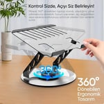 Minesk Macbook ve Laptop Standı 360 Derece Dönebilen Boyutu Ayarlanabilir Alüminyum Alaşım Ergonomik Tasarım Bilgisayar Tutucu (Bilgisayar Standı) - Seçenekler: Bilgisayar Standı, Tablet Standı