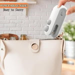 Mini Bag Sealer şarj edilebilir, taşınabilir 2'si 1 arada conta ve kesme, mini atıştırmalık çantası, ısı geçirmez, USB el ısı mühürleyici, plastik torba mühürleyici, gıda saklama için