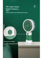 Mini Fan Masaüstü Taşınabilir Telefon Stantlı Vantilatör 2 Özellik Bir Arada Taşınabilir Masaüstü Vantilatör Yüksek Hızlı Asorti Renk 1 Adet