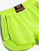 Mini Şort Şerit Detaylı Beli Lastikli