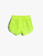 Mini Şort Şerit Detaylı Beli Lastikli