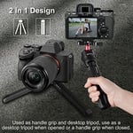MINIFOCUS Alüminyum Mini Tripod - Taşınabilir Telefon ve Kamera Standı, 1/4 '' ve 3/8'' Vida, Siyah