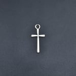 Minimal Haç Örme Zincir Kolye - Gümüş Kaplama - Erkek Kadın Kolye - No:1288