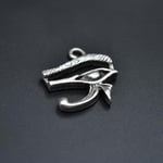 Minimal Horos'un - Ra'nın Gözü Örme Zincir Kolye - Gümüş Kaplama - Erkek Kadın Kolye - No:1489