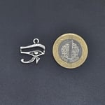 Minimal Horos'un - Ra'nın Gözü Örme Zincir Kolye - Gümüş Kaplama - Erkek Kadın Kolye - No:1489