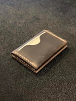 Minimal Kartlık El Yapımı 6 Kart Ve Bozuk Para Bölmeli Küçük Cüzdan Hakiki Deri (Kahverengi)