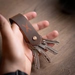 minimal X Uzun Anahtarlık, Hakiki Deri Anahtarlık, Kolay Kullanım ve Çizilmelere Karşı Önleyici, Minimalist Şık Tasarım
