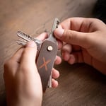 minimal X Uzun Anahtarlık, Hakiki Deri Anahtarlık, Kolay Kullanım ve Çizilmelere Karşı Önleyici, Minimalist Şık Tasarım