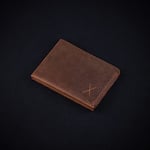 Minimalist Cüzdan, Hakiki Deri Cüzdan, Gerçek Deri Para Cüzdanı, Kağıt Para Cüzdanı, Kaliteli Cüzdan, İnce Cüzdan (Taba - Açık Kahverengi)