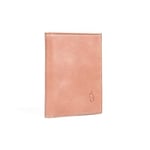 Minimalist Trifold Küçük Deri Kartlık - İnce RFID Korumalı Premium Hakiki Deri Erkek Cüzdan (Apex Coral)