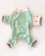 Minty Palm Kalın Penye Kedi Tulum Pijama L