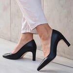 Mio Gusto Beliz Hakiki Deri Siyah Stiletto