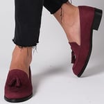 Mio Gusto Iris Bordo Süet Oxford Ayakkabı