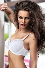 Miorre Balenli Kapsız%100 Pamuk Minimizer Toparlayıcı Sütyen BEYAZ 100